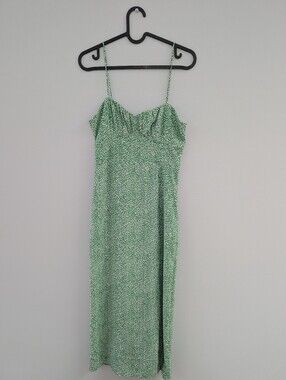 Zara Green Strap Slip Dress - Unbranded